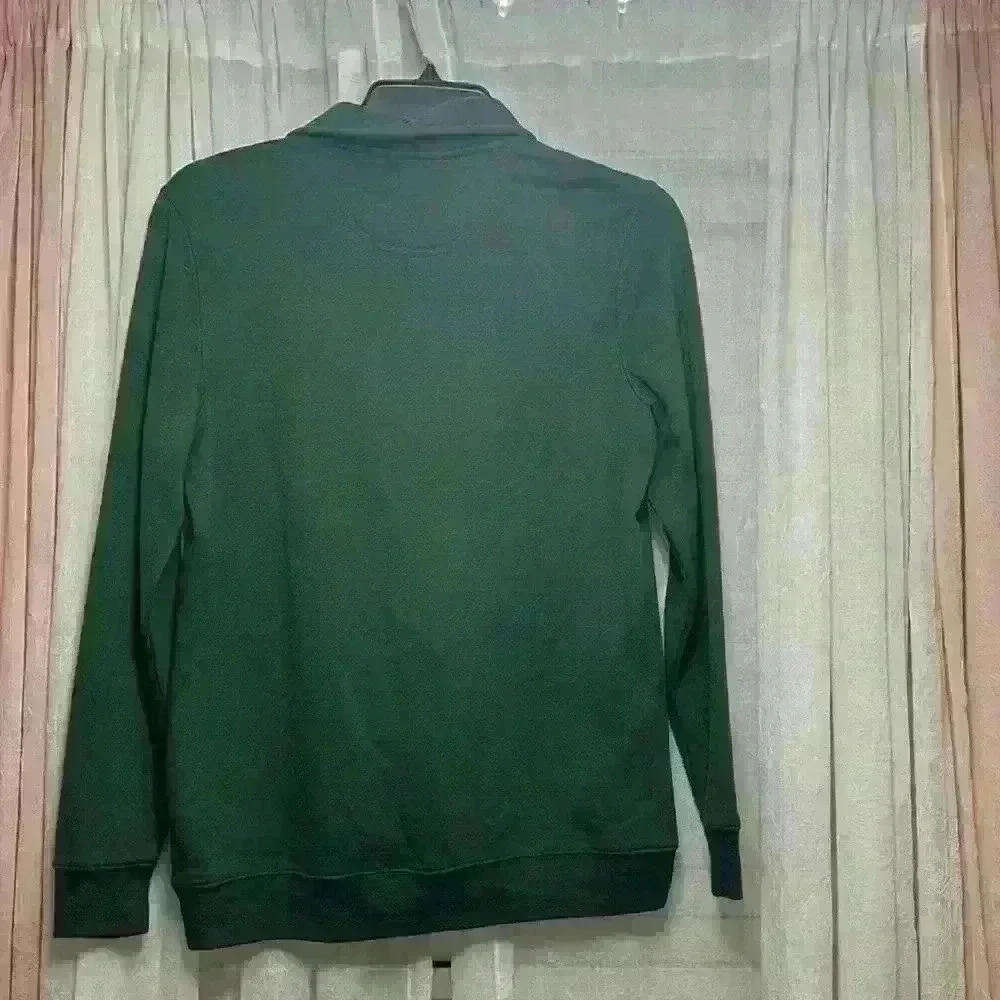 NWT Croft & Borrow 1/4 Zip Polo Long Sleeve Dk Green Small. item# W - Picture 5 of 5